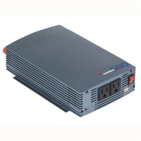 ALL POWER SUPPLY Power Inverter, Pure Sine Wave, 1,200 W Peak, 600 W Continuous, 3 Outlets SSW-600-12A
